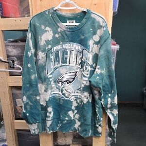 Tailgate Size XL Green Tie Dye Philadelphia Eagles Football Sweatshirt
